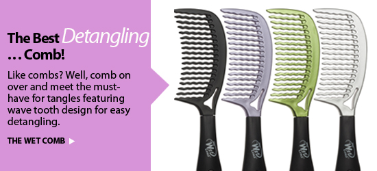 Like combs? Well, comb on over and meet the must-have for tangles featuring wave tooth design for easy detangling. 
