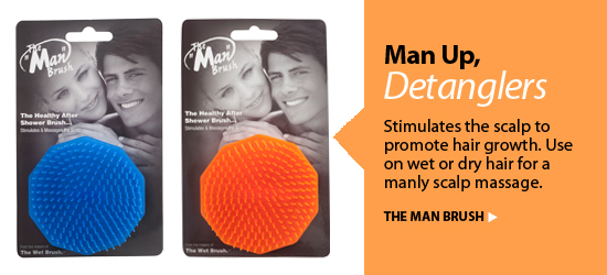 Stimulates the scalp to promote hair growth. Use on wet or dry hair for a manly scalp massage.