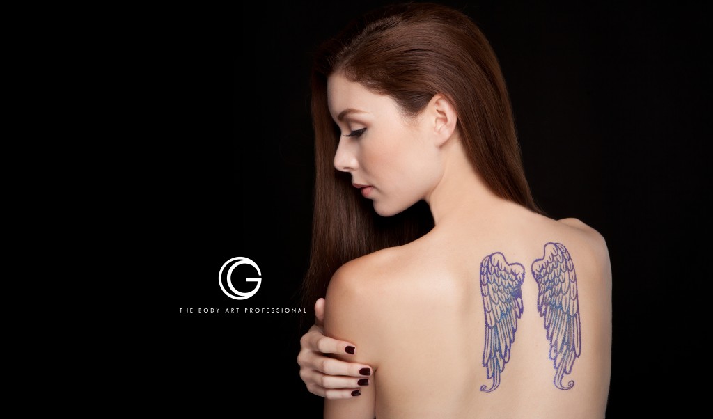 G The Body Art Angel Wings Glitter Tattoo