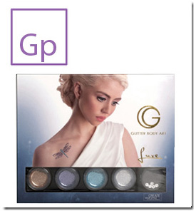 G The Body Art Professional Glitter Tattoo Luxe Kit 