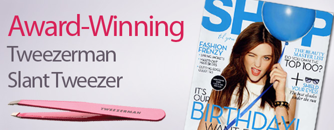 Tweezerman Slant Tweezer: Top 100 Beauty Buys by Shop Til You Drop magazine