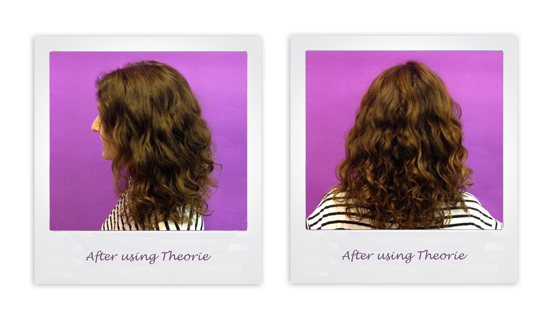 The result from using Theorie hair products